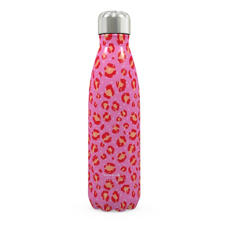 Leopard Print Pink Thermal Bottle