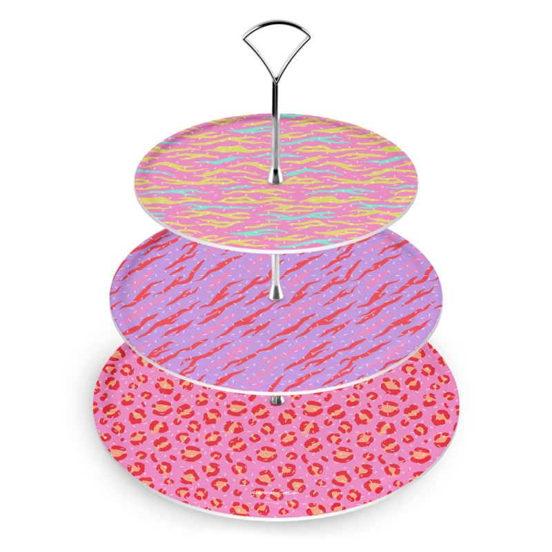 Animal Print 3-Tier Cake Stand