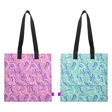 Load image into Gallery viewer, Squiggles Reversible Organic Cotton Canvas Tote Bag
