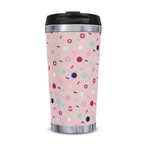 Load image into Gallery viewer, Memphis Sprinkles Strawberry Thermal Travel Mug

