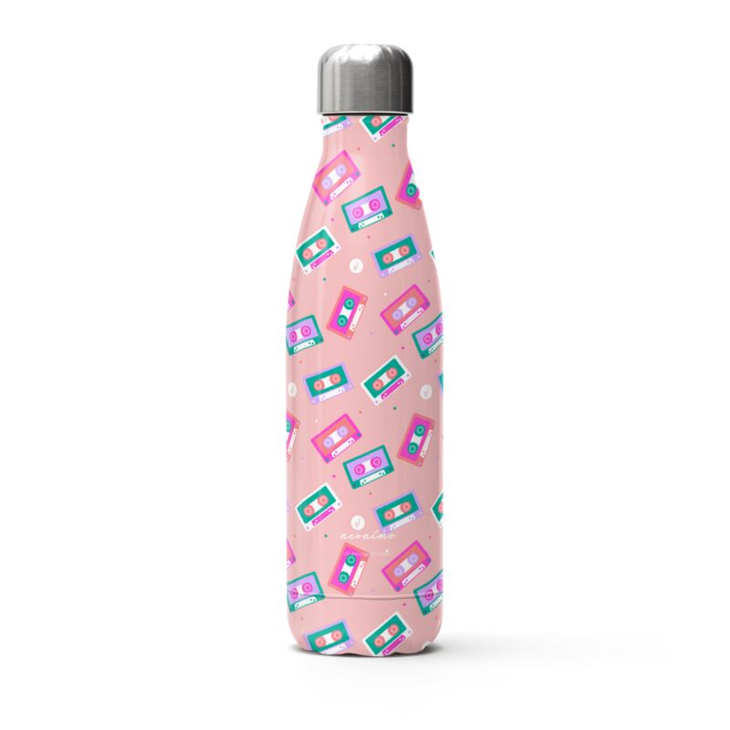 Cassette Tapes Bubblegum Thermal Bottle