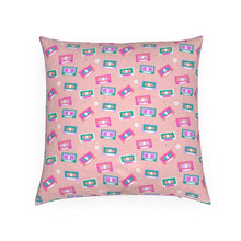 Load image into Gallery viewer, Cassette Tapes Bubblegum / Icegum Reversible Cushion
