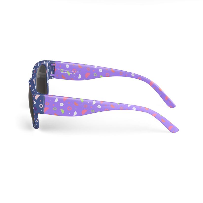 Crescent Geometric Ravine / Lilac Unisex Sunglasses