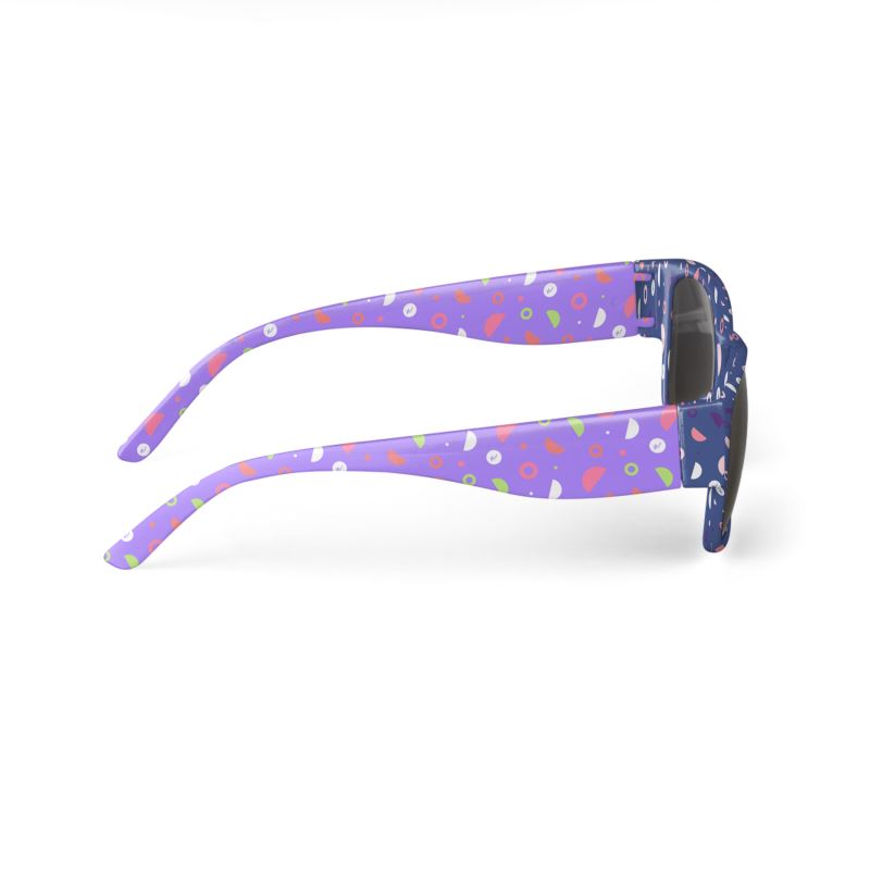 Crescent Geometric Ravine / Lilac Unisex Sunglasses