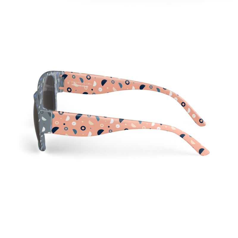 Crescent Geometric Gravel / Pop Unisex Sunglasses