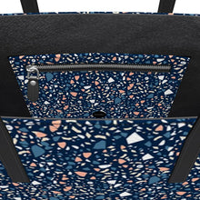 Load image into Gallery viewer, Terrazzo Midnight Leather Tote Bag

