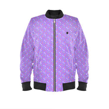Load image into Gallery viewer, Crescent Geometric Lilac Men&#39;s Bomber Jacket
