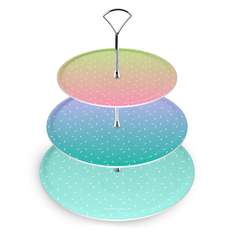 Pastels Ombré Sprinkles 3-Tier Cake Stand