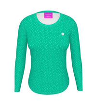 Load image into Gallery viewer, Women&#39;s Recycled Long Sleeve Fitted T-shirt Melon Green
