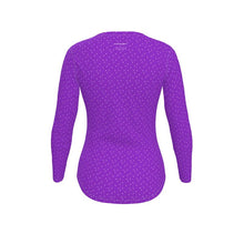 Load image into Gallery viewer, Women&#39;s Recycled Long Sleeve Fitted T-shirt Blueberry Purple
