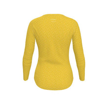 Load image into Gallery viewer, Women&#39;s Recycled Long Sleeve Fitted T-shirt Mango Yellow
