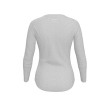 Load image into Gallery viewer, Women&#39;s Recycled Long Sleeve Fitted T-shirt Light Grey
