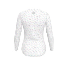 Load image into Gallery viewer, Women&#39;s Recycled Long Sleeve Fitted T-shirt White Sprinkles
