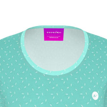 Load image into Gallery viewer, Women&#39;s Recycled Long Sleeve Fitted T-shirt Mint Green Ombré
