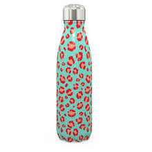 Load image into Gallery viewer, Leopard Print Mint Green Thermal Bottle
