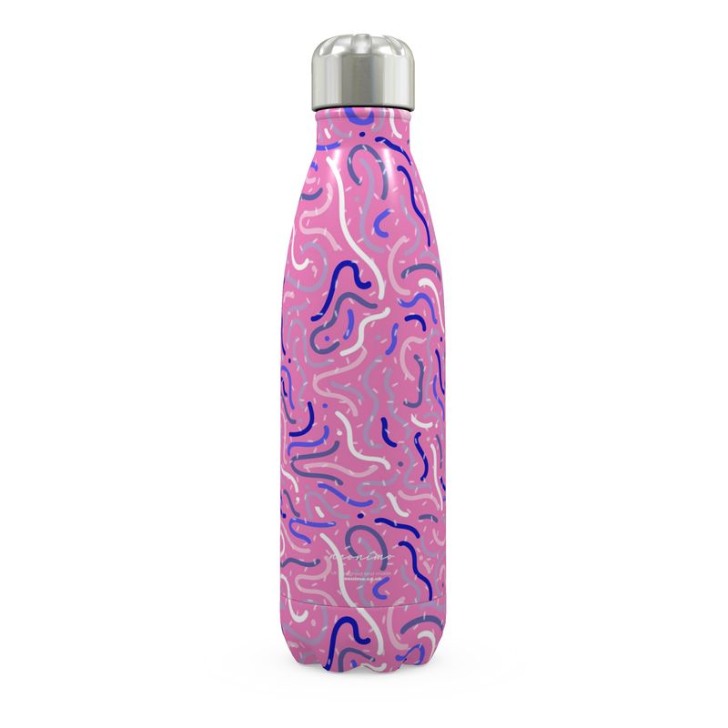 Squiggles Marshmallow Pink Thermal Bottle
