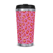 Load image into Gallery viewer, Leopard Print Pink Thermal Travel Mug
