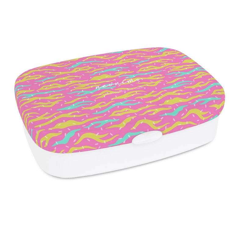 Wild Cat Print Marshmallow Pink Lunchbox