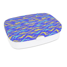 Load image into Gallery viewer, Wild Cat Print Cobalt Blue Lunchbox
