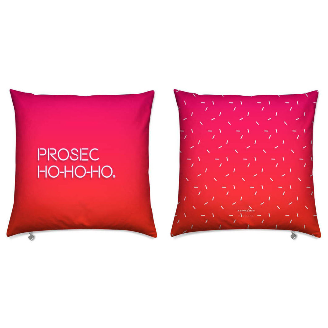 Prosec-ho-ho-ho Christmas Reversible Cushion