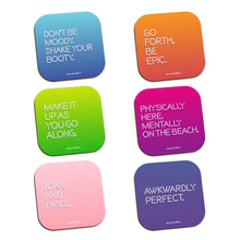 Load image into Gallery viewer, Sassy Glossy Coasters Multi Design 6-Pack #1
