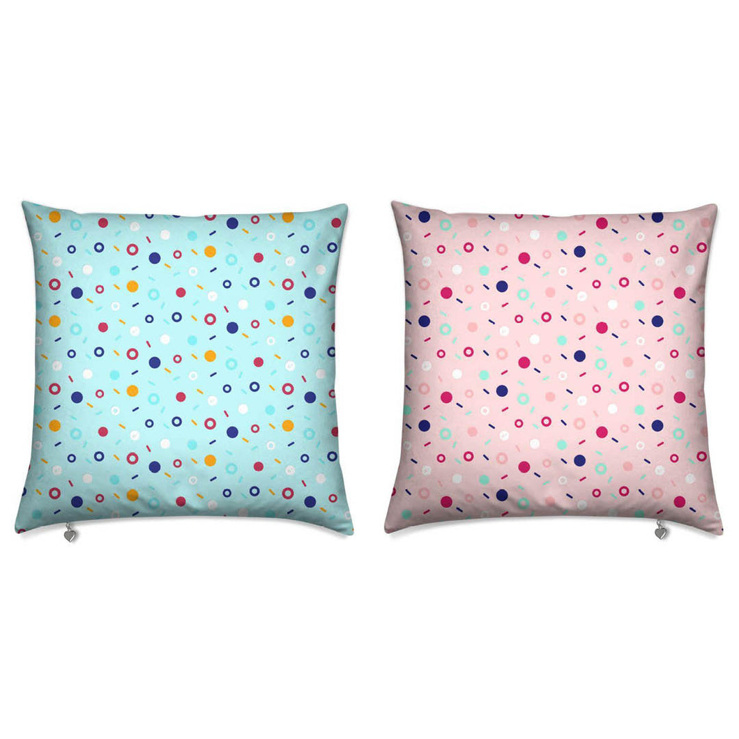 Memphis Sprinkles Peppermint / Strawberry Reversible Cushion