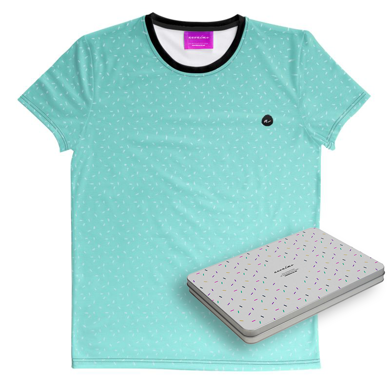 Unisex Recycled T-shirt Mint Green Ombré With Gift Box