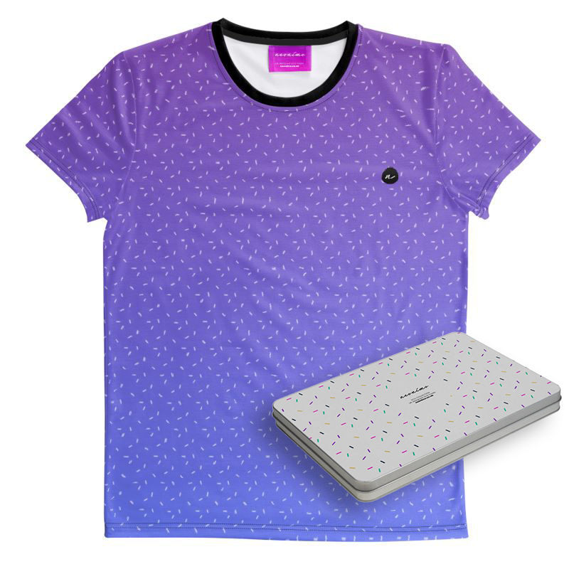 Unisex Recycled T-shirt Grape Purple Ombré With Gift Box